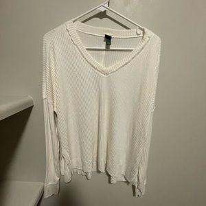 Ribbed long sleeve shirt
